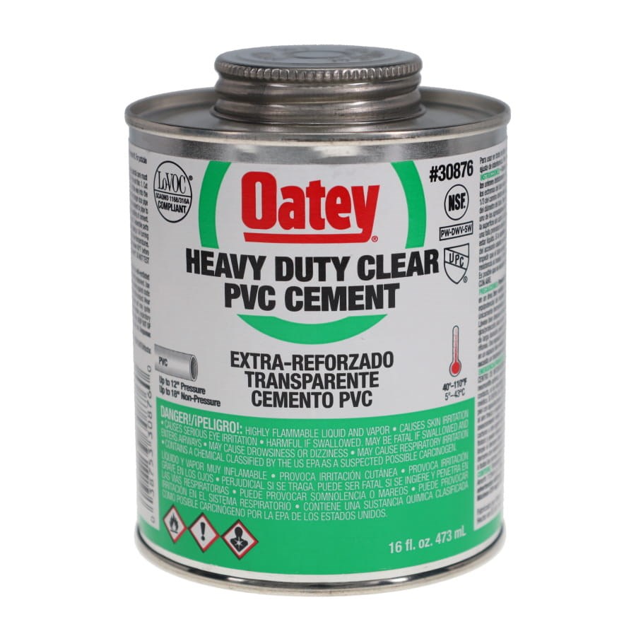 CEMENT PVC CLEAR HEAVY DUTY 16 OZ. OATEY (24), item number: 30876